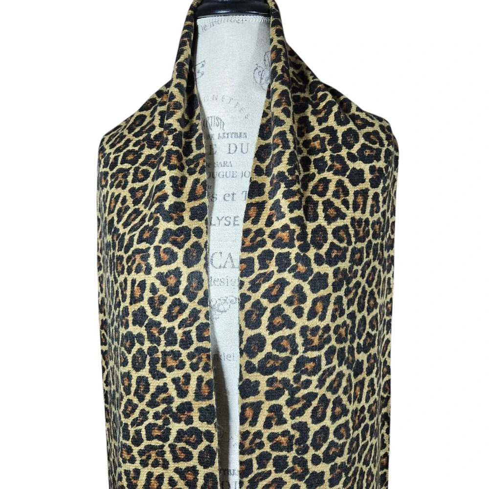 Michael Kors‎ Scarf Leopard Print Fringe 11